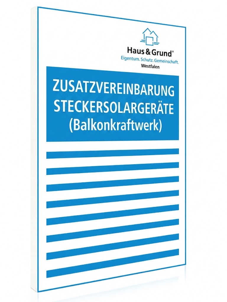 Zusatzvereinbarung Steckersolargeräte