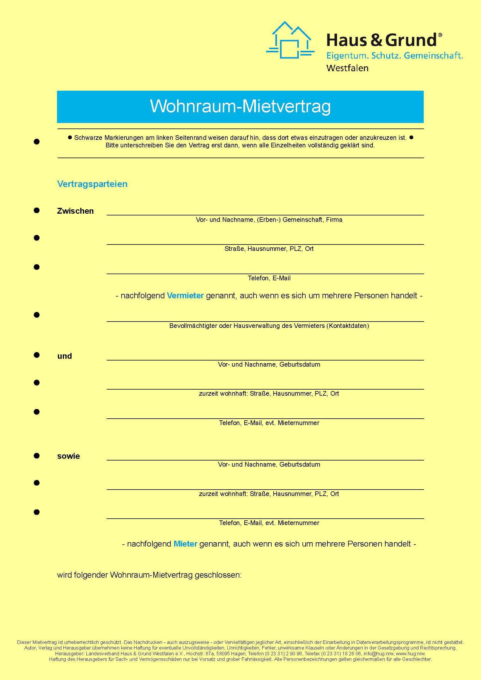 Wohnraum-Mietvertrag